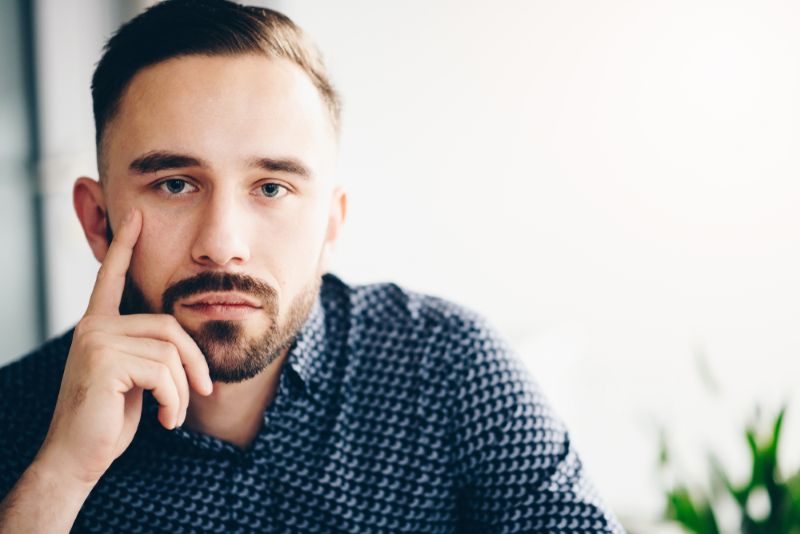 serious man considering divorce