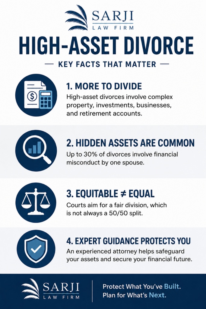 Charleston High Asset Divorce Infographic